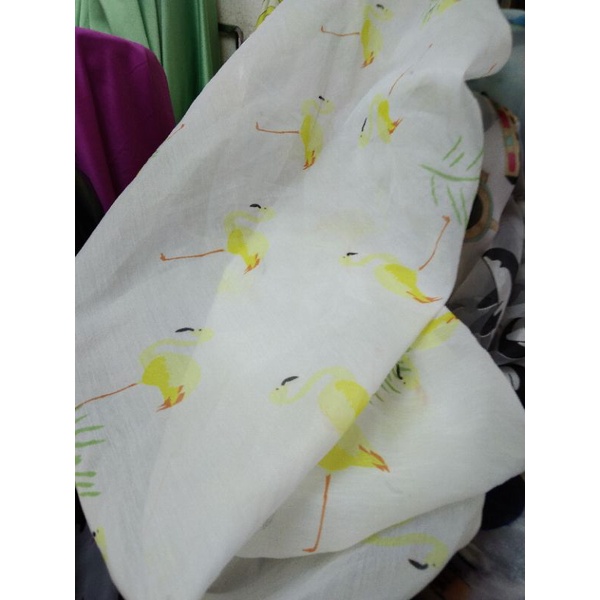 bahan organza motip