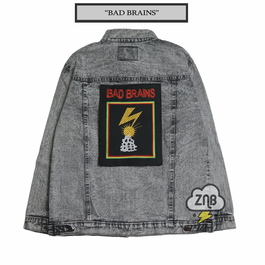 EMBLEM MUSIK BAD BRAINS PATCH MUSIK TEMPELAN JAKET AKSESORIS FASHION