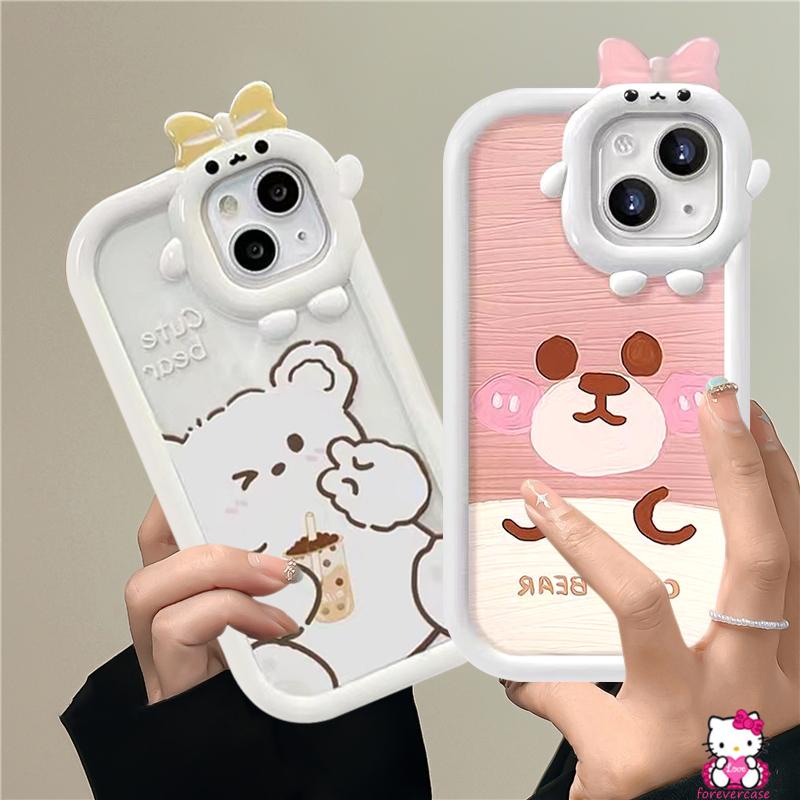 Casing Samsung A04 A32 A12 A31 A30s A50 A04E A13 A52 A50s A04s A51 A52s A22 A23 A53 A03s A02s A33S A53 A11 A73 A5S Motif Kartun Monster Bear 3D