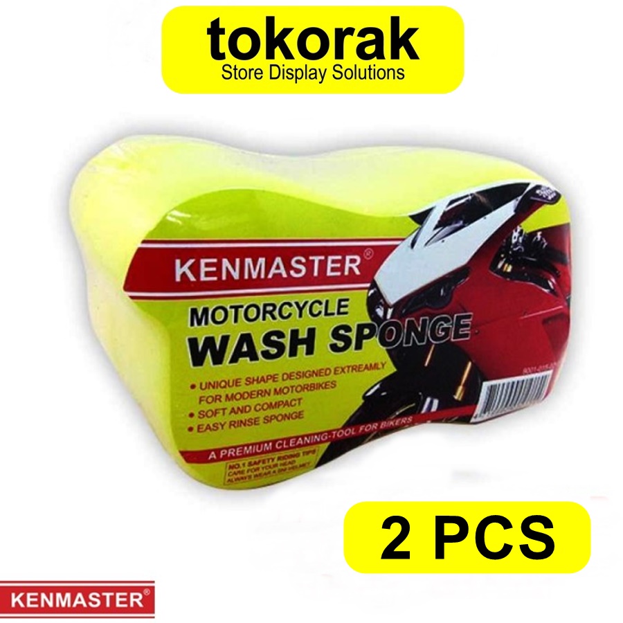 BUSA CUCI MOTOR MOBIL 2 PCS KENMASTER - MOTORCYCLE WASH SPONGE