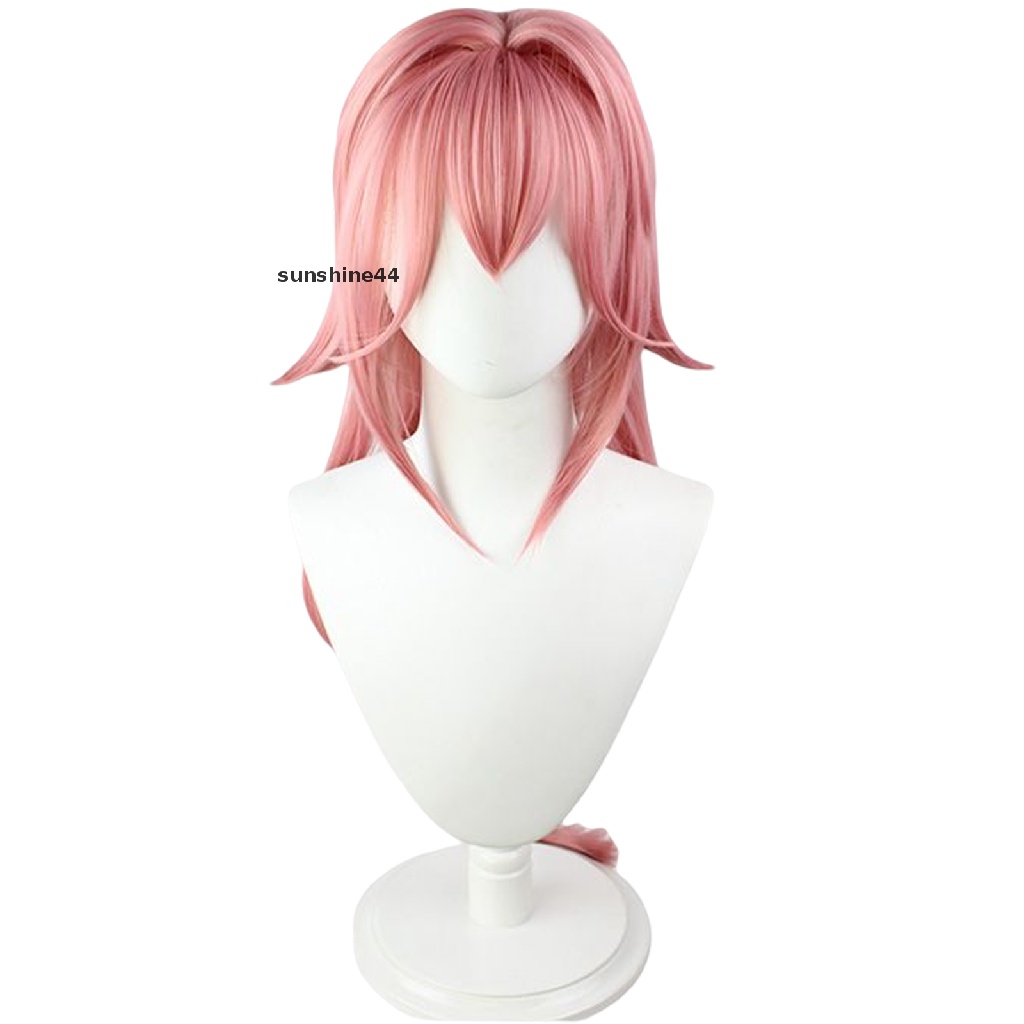 Sunshine Yae Miko Wig / Rambut Palsu Wanita Untuk Cosplay / Halloween / Natal