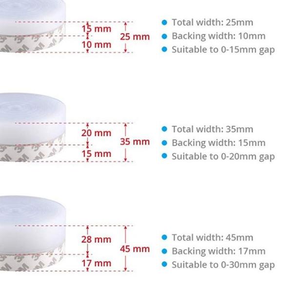 

Lakban Silikon Penutup Celah Pintu Lem Perekat 3M Door Silicone Rubber - 25mm x 5 meter