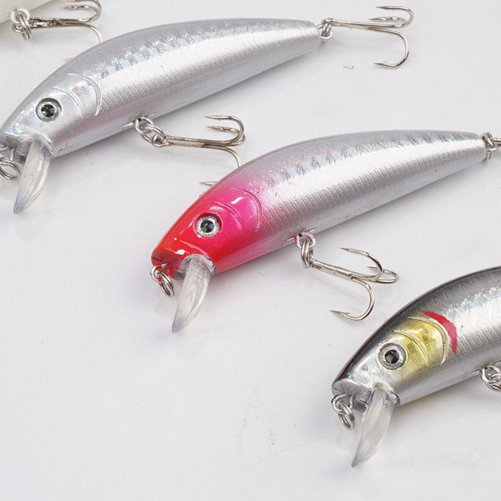 Top 4PCS Umpan Ikan Kecil Tenggelam Luar Crankbaits Lidah Panjang Mikro Ikan Kecil Lures