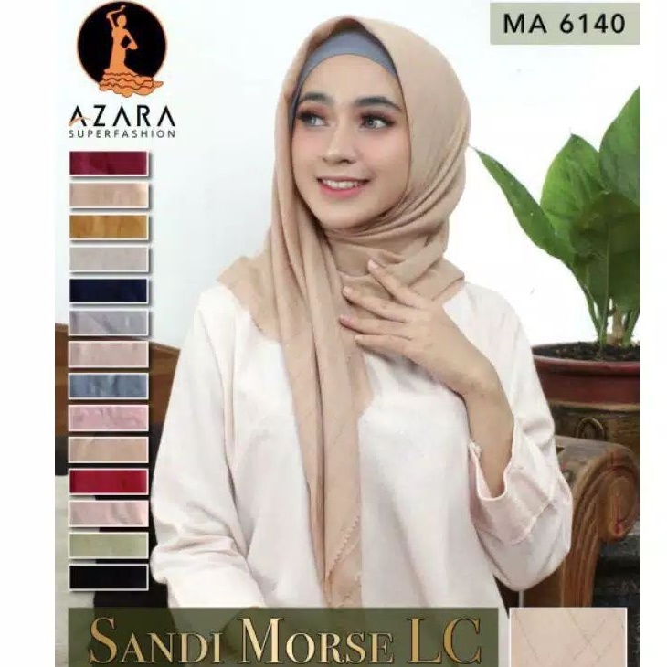 Segiempat Sandi Morse / Hijab Voal Waffle by AZARA