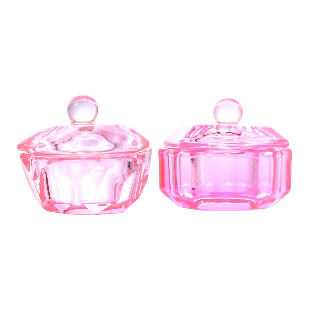 Mxbeauty Bubuk Piring Cair 1PC Alat Nail Art Profesional Transparan Manicure Aksesoris Nail Crystal Glass Cup