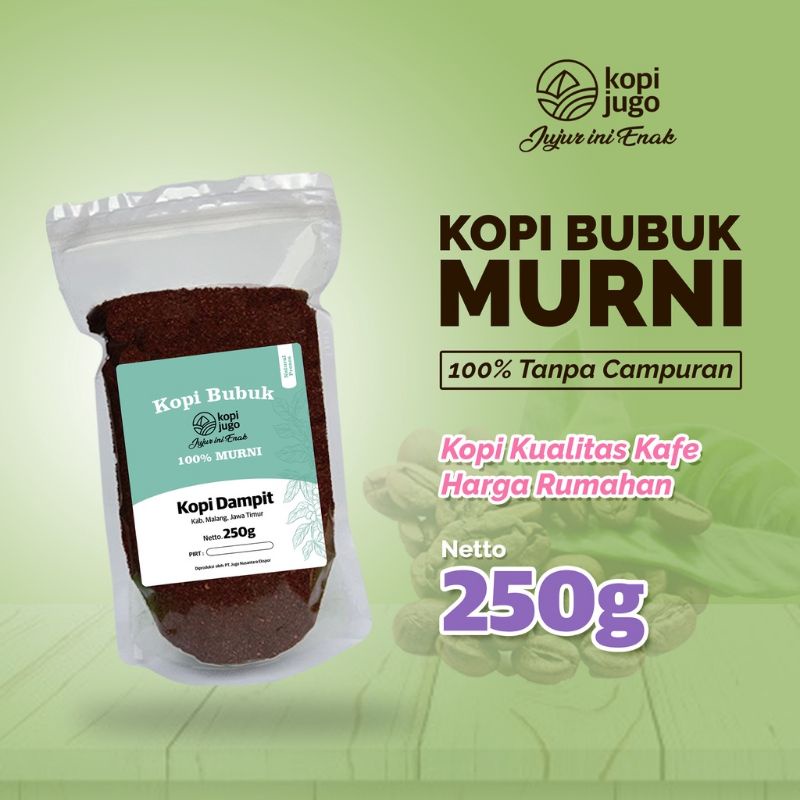 

KOPI JUGO (MURNI) 250g Kopi Robusta Dampit \ / Kopi Bubuk Murni Asli Kopi Robusta