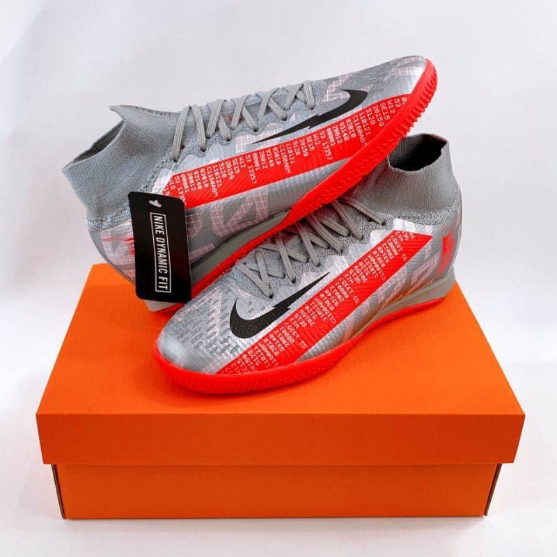SEPATU FUTSAL NIKE MERCURIAL SUPERFLY7 BOMBER GREY IC-SEPATU FUTSAL NIKE