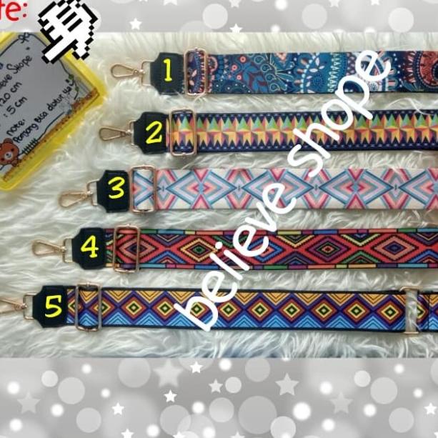 tali tas selempang - tali tas panjang - strap bag - strap motif