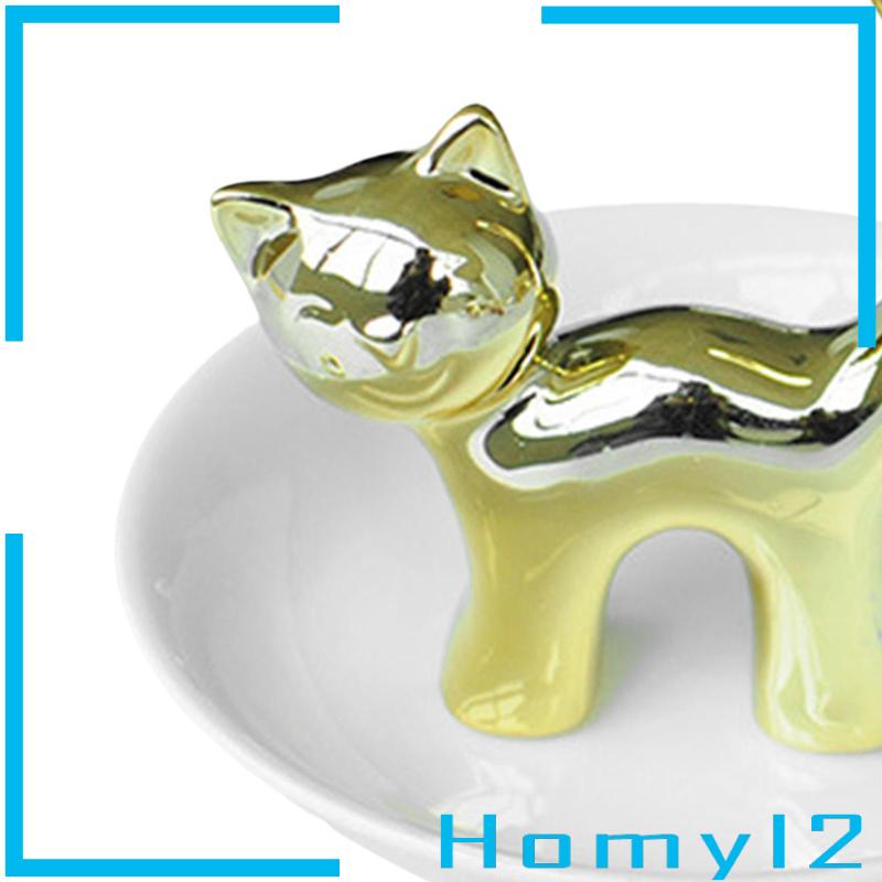 Homyl2 Ornamen Patung Kucing Holder Koleksi Untuk Rumah / Kantor