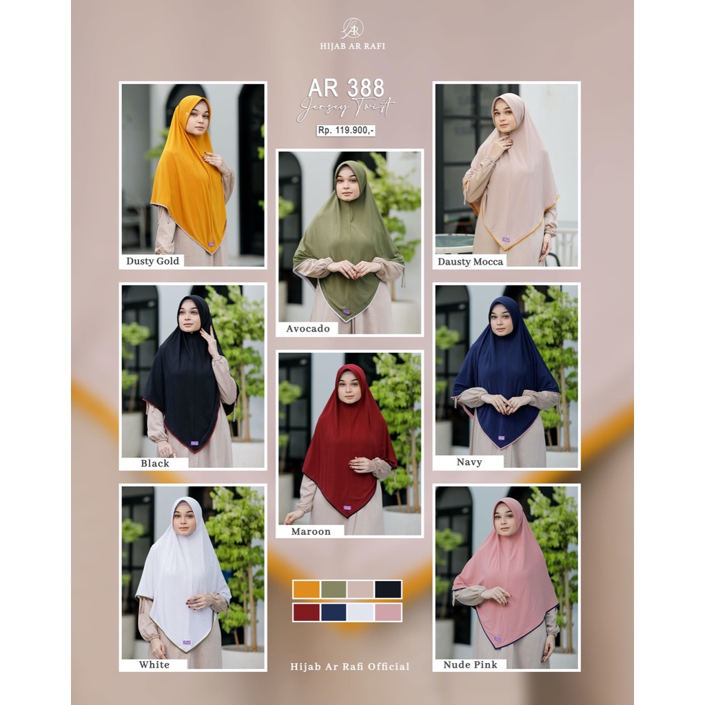 JILBAB HIJAB ARRAFI TERBARU 2022 KODE AR 388 ORIGINAL KERUDUNG INSTAN Jilbab Arrafi Jumbo Distributo