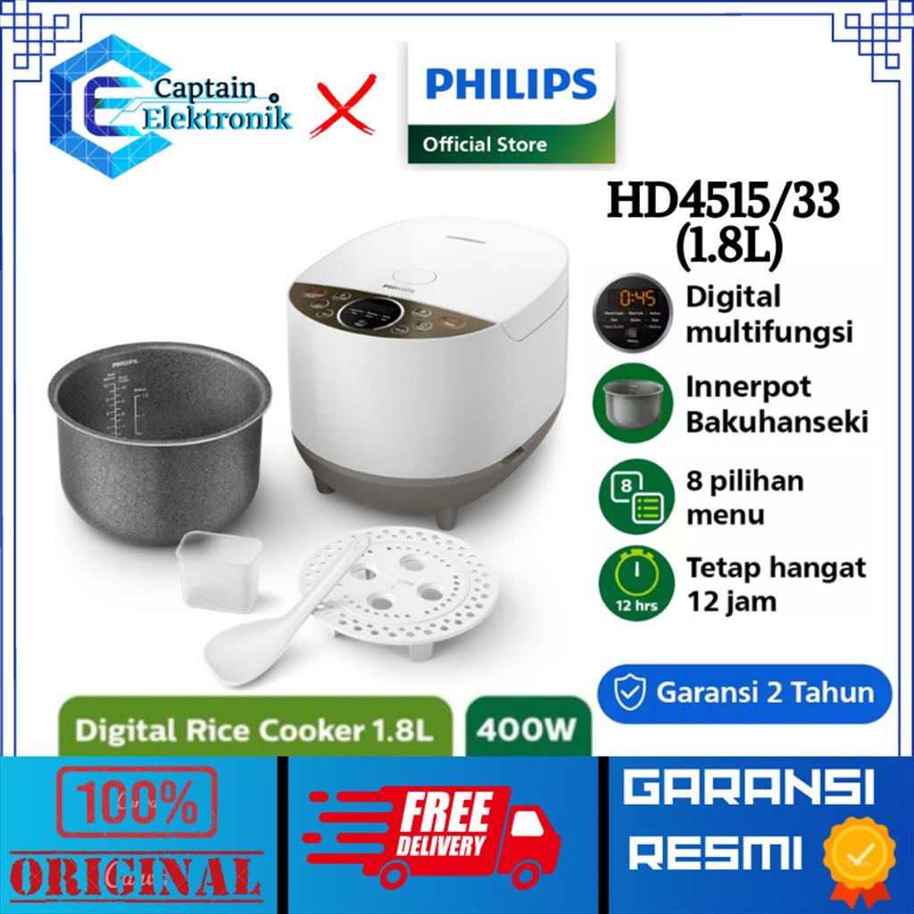 PHILIPS Digital Rice Cooker [1.8 L] HD4515 / HD 4515 / HD-4515 / RESMI