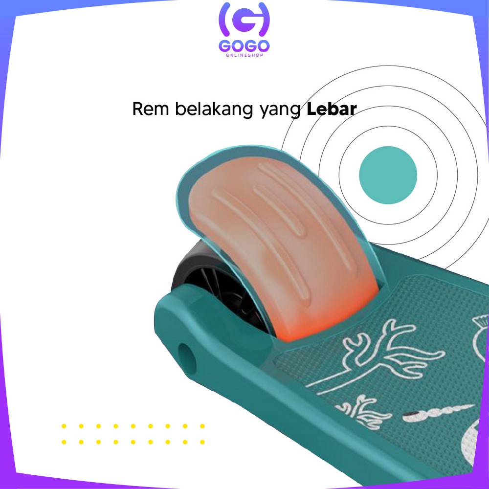 GOGO-M290 Mainan Anak Skuter Otoped Sepeda Duduk 3 Roda 2in1 Ada Musik Lagu Lampu Scooter Anak roda nyala