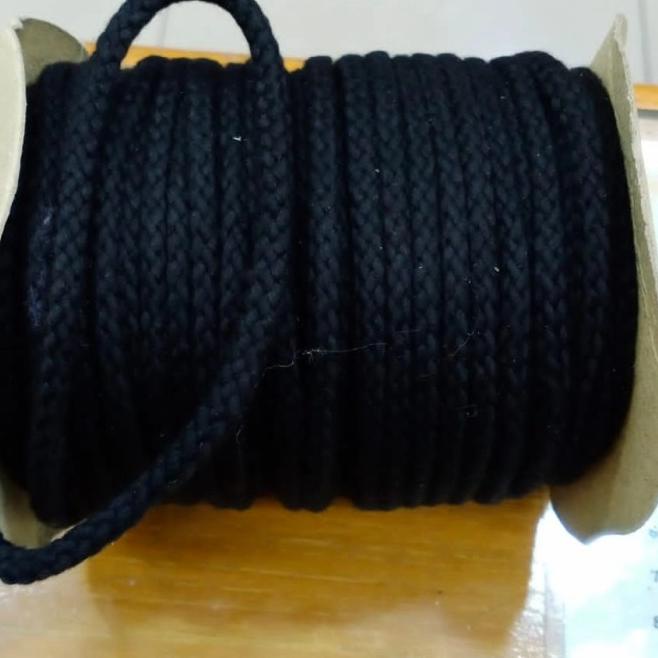 Tali Tambang Kepang Katun 5mm Color Hitam