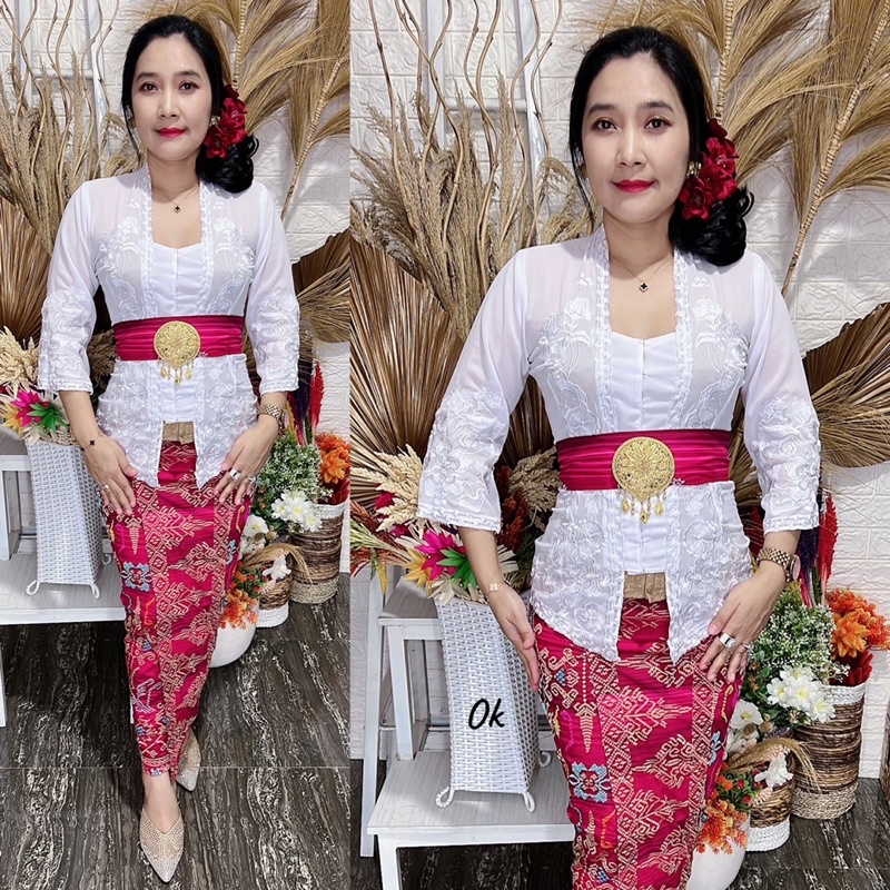 kebaya jadi bordir motif versace