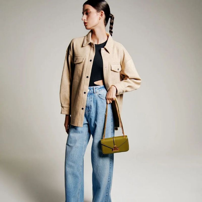 PDRO Studio Francoise Leather Shoulder Bag