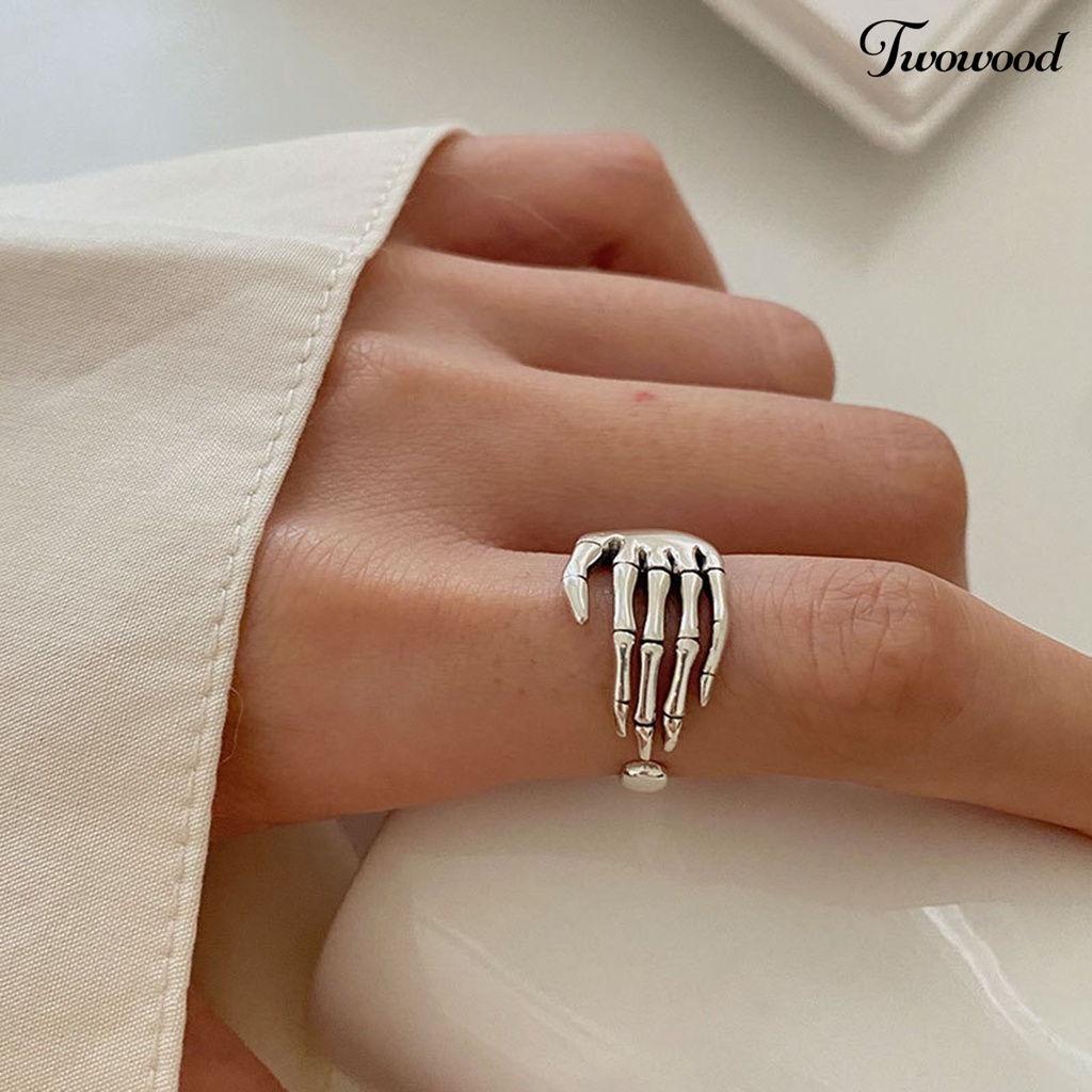 Cincin Model Terbuka Adjustable Gaya Retro Untuk Wanita