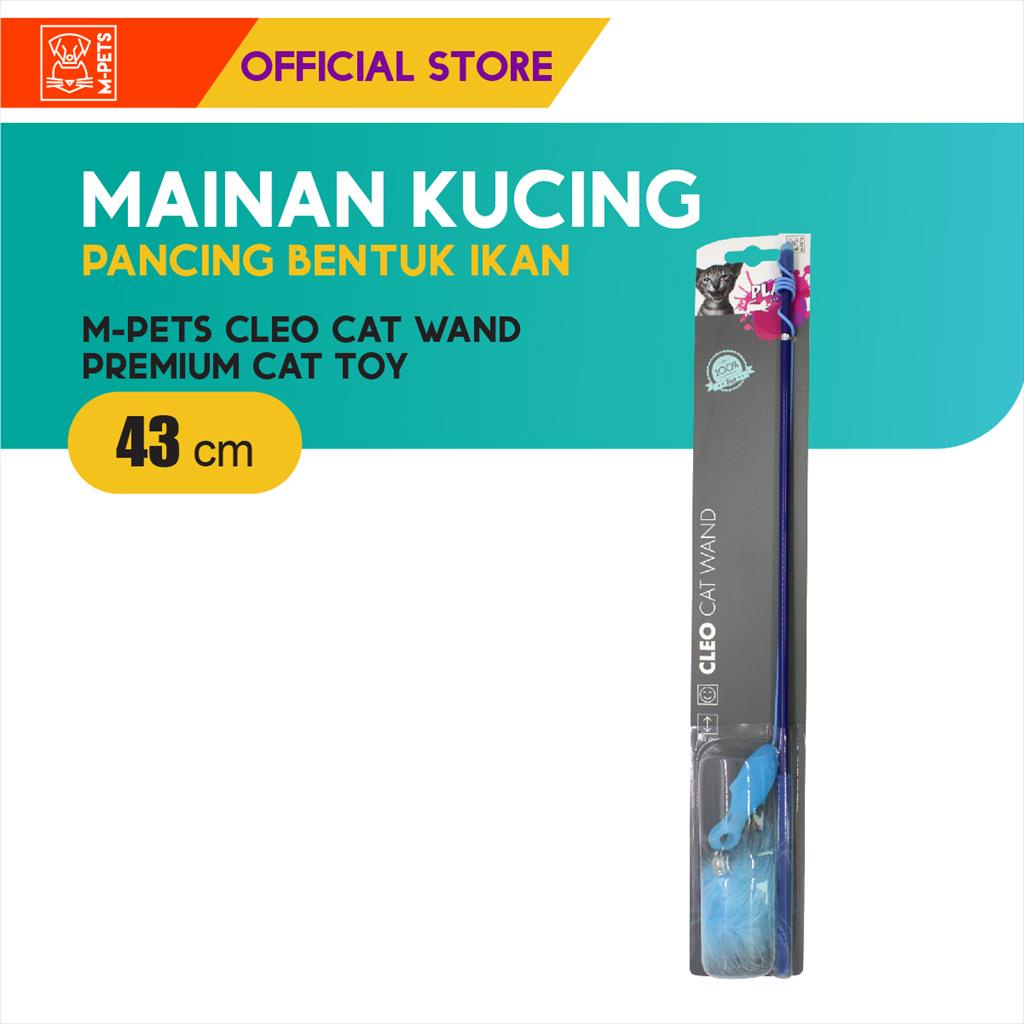 M-Pets Cleo Cat Wand Premium Cat Toy / Pancing Ikan