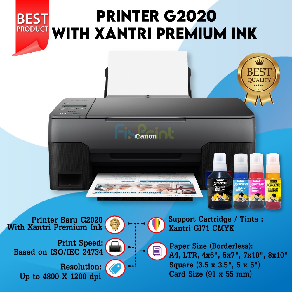 Printer Canon Pixma G2010 G2020 G 2010 2020 Print Scan Copy all in One New Ori GI790 GI71