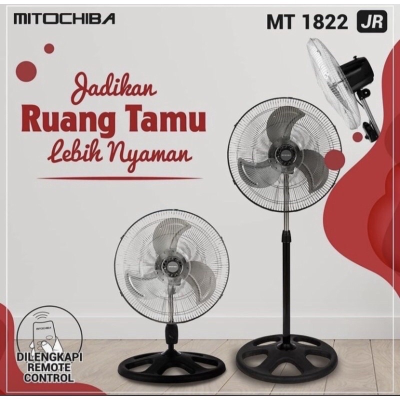 Kipas Angin 3 In 1 Mitochiba 1822 J / Kipas Angin Mito 1822JR / 1822SR