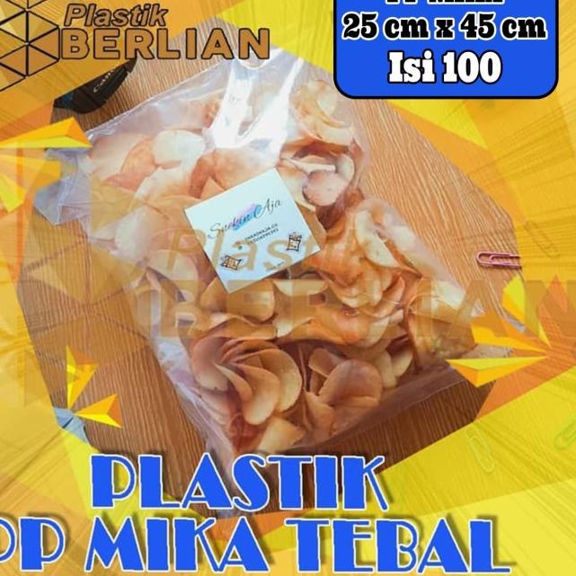 

Plastik PP Mika 25 x 45 Tebal Bungkus Snack Keripik Isi 100 lembar