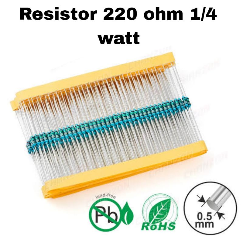 Resistor 220 ohm 1/4 watt Metal film