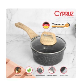 Cypruz SN-0231 Saucepan Granite Die Cast 16 cm Panci Susu Milk Pan