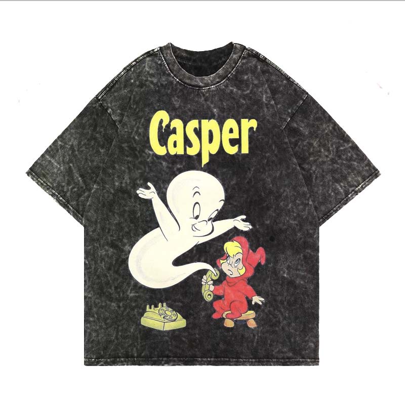 Kaos Washing Oversized Vintage T-shirt " Casper " Washed Tee