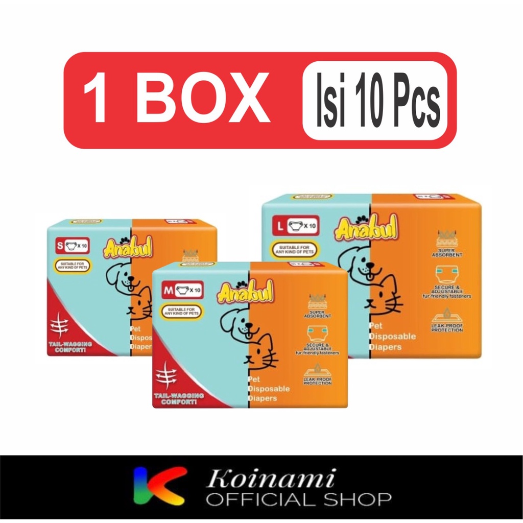 PAMPERS ANABUL @ 1 box/ popok hewan / PAMPERS KUCING / PAMPERS KUCING / pet diapers  / PETSHOP