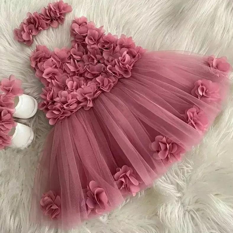 PRODUK- DRESS ANAK FULL BUNGA CANTIK DRESS NATAL ANAK DRESS BAYI MURAH DRESS ANAK PEREMPUAN GAUN ANA