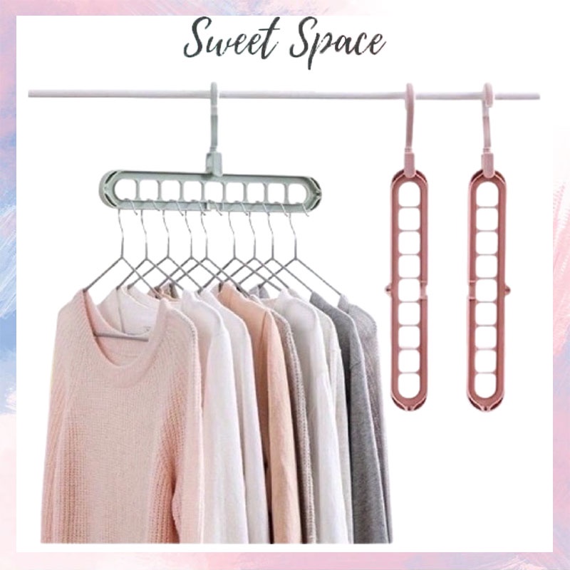 GANTUNGAN BAJU 9 LUBANG | MAGIC HANGER 9 IN 1 [SWEETSPACE]