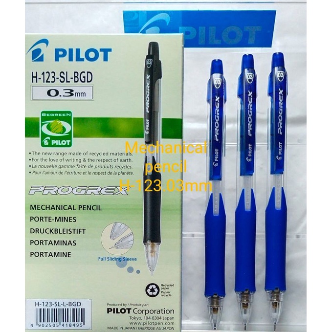 

PILOT MECHANICAL PENCIL PROGREX H-123 MEKANIK PENCIL 0.3 MM (1pcs)