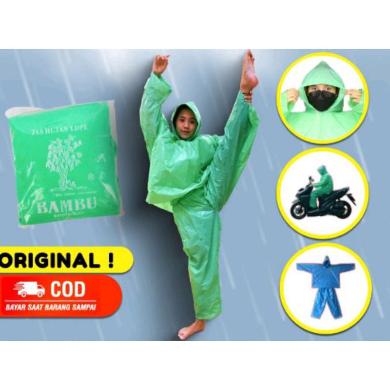Jas Hujan plastik stelan.