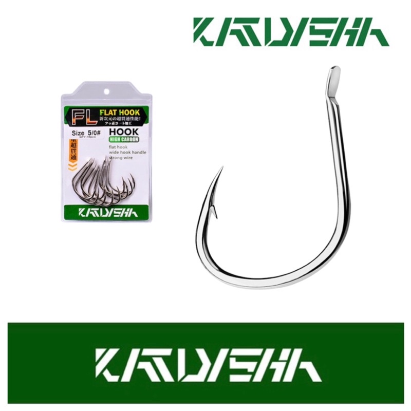 Katyusha Hook Pike Flat 200Pcs/ 20pack Kail Pancing Bahan Carbon Steel Kail Light Jigging Micro Jig Assist hook