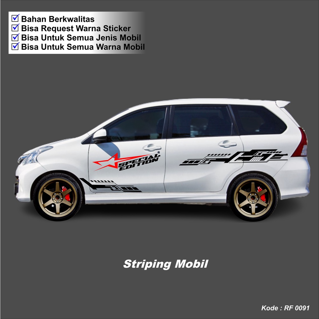 Stiker Avanza Variasi Lis Body Samping Stiker Spesial Edition Stiker Motif Avanza Stiker Cutting Ava
