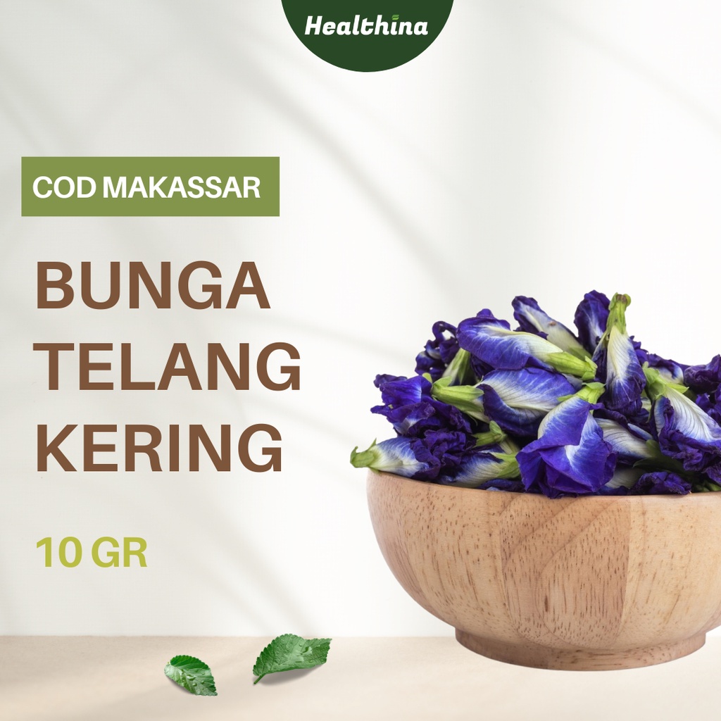 

COD Makassar Bunga Telang Kering 50 gram | Butterfly Pea Tea Organik | Teh Biru Herbal