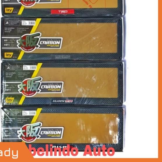 COVER / DUDUKAN / TATAKAN / TEMPAT PLAT NOMOR MOBIL AKRILIK IZY CARBON - SPARCO