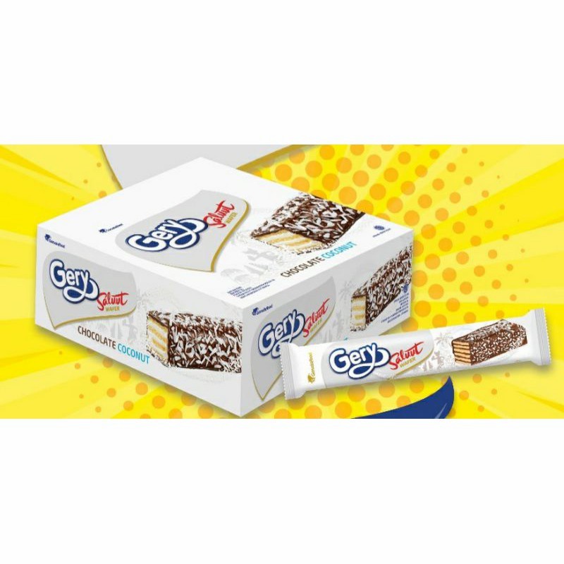 

Gery salut wafer coklat tabur kelapa 20 gram isi 12 pcs