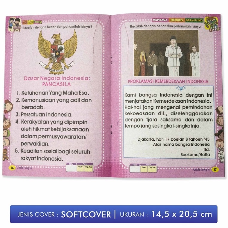 BUKU ANAK - BUKU BELAJAR MEMBACA MENULIS BERHITUNG CALISTUNG JILID 1 2 3 4 BUKU ANAK TK PAUD SOFT COVER