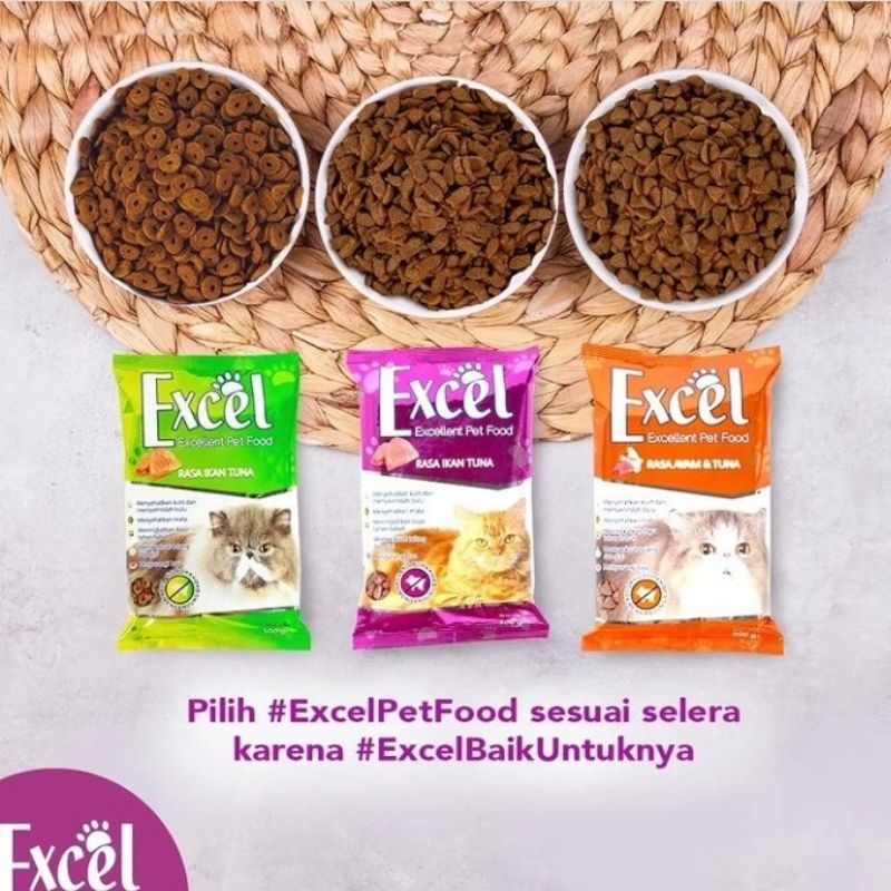 Makanan kucing Excel 1kg fresh pack
