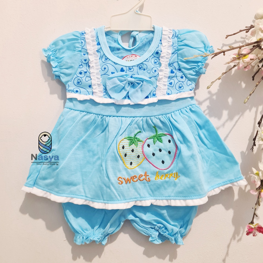 [N-026] TERBARU !! Baju Bayi Perempuan Lucu motif kartun - cassey (3-6m)