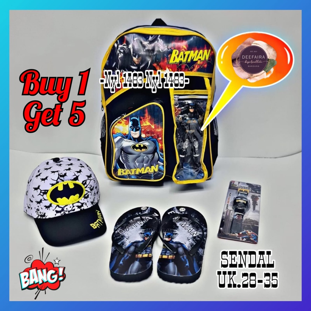 Tas Ransel Anak Laki Laki B4tm4n Buy 1 Get 5 Tas Sekolah Untuk Anak Tk Dan Sd