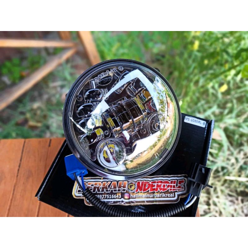 Lampu Daymaker 16 led 5,7 inc dus hitam bagus