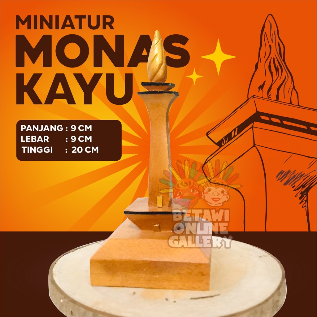 Miniatur Monas Kayu