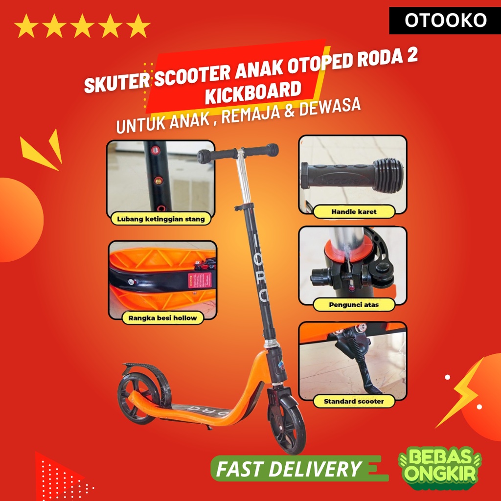 Skuter Scooter Anak Otoped Roda 2 KickBoard Remaja IORA ST03 PMB