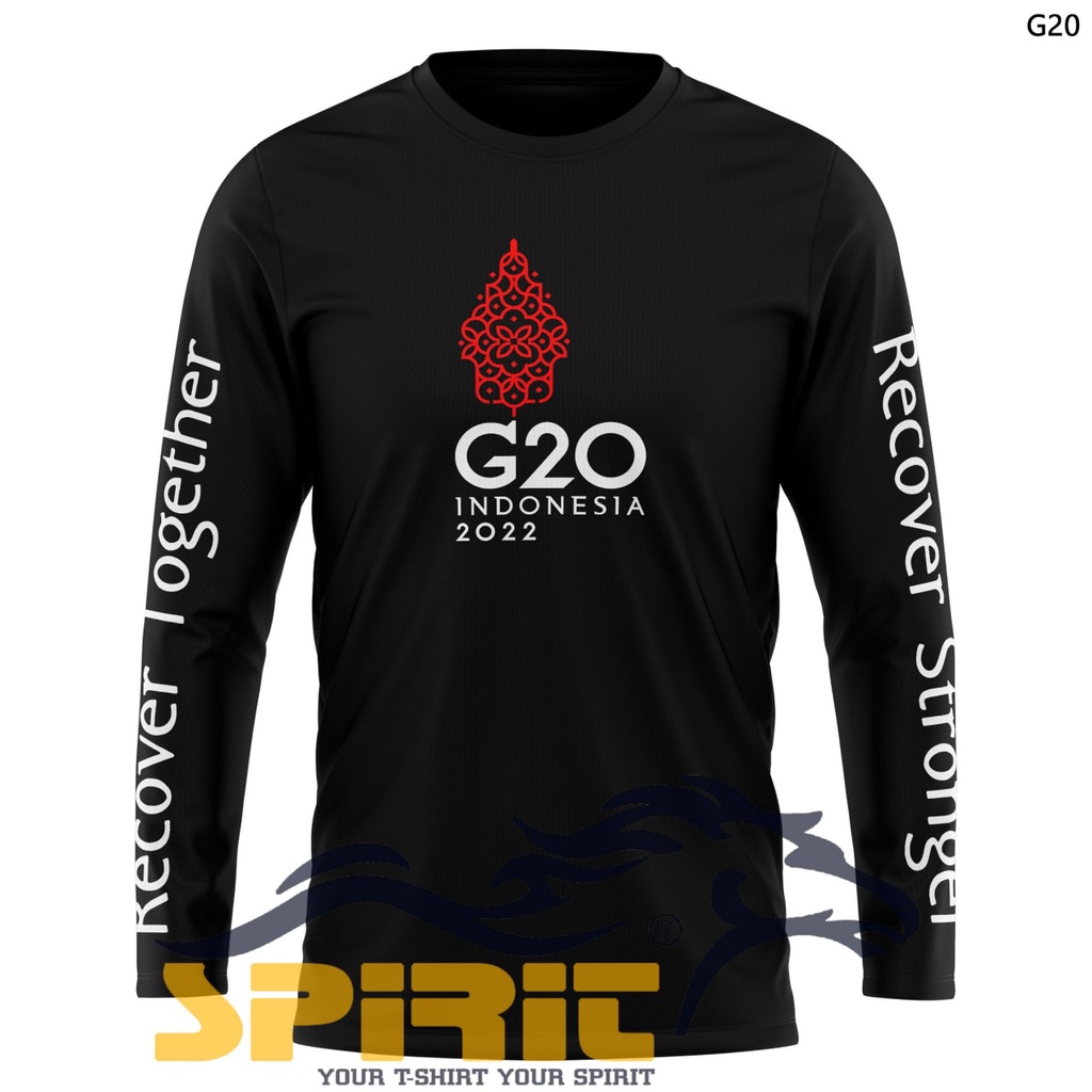COD   kaos baju ktt g20 bali indonesia lengan panjang katun 24s premium big size jumbo