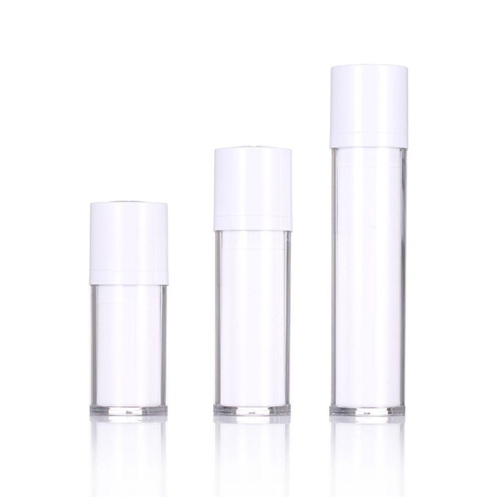 [Elegan] Vacuum Pump Bottles Portable 15/30 /50ml Cream Dispenser Wanita Botol Foundation Cair Travel outfit Botol Isi Ulang