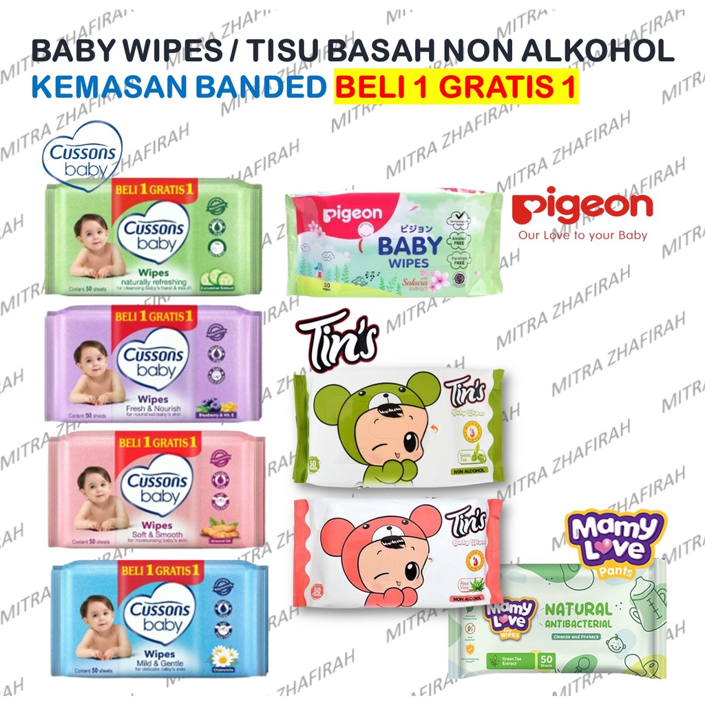 [bisa COD] MITU Baby Wipes kemasan Beli 1 Gratis 1 Buy 1 Get 1 - Tissue Tisu Basah Bayi kemasan Beli 1 Gratis 1 MITU PASEO YUNIKON MAMYLOVE