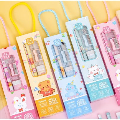 

STATIONERY PAKET ALAT TULIS 5 IN 1 / ALAT TULIS SET 5 IN 1 / PERLENGKAPAN MENULIS FS