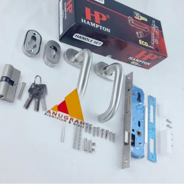 Kunci + Handle Hampton Komplit Set Pintu Aluminium