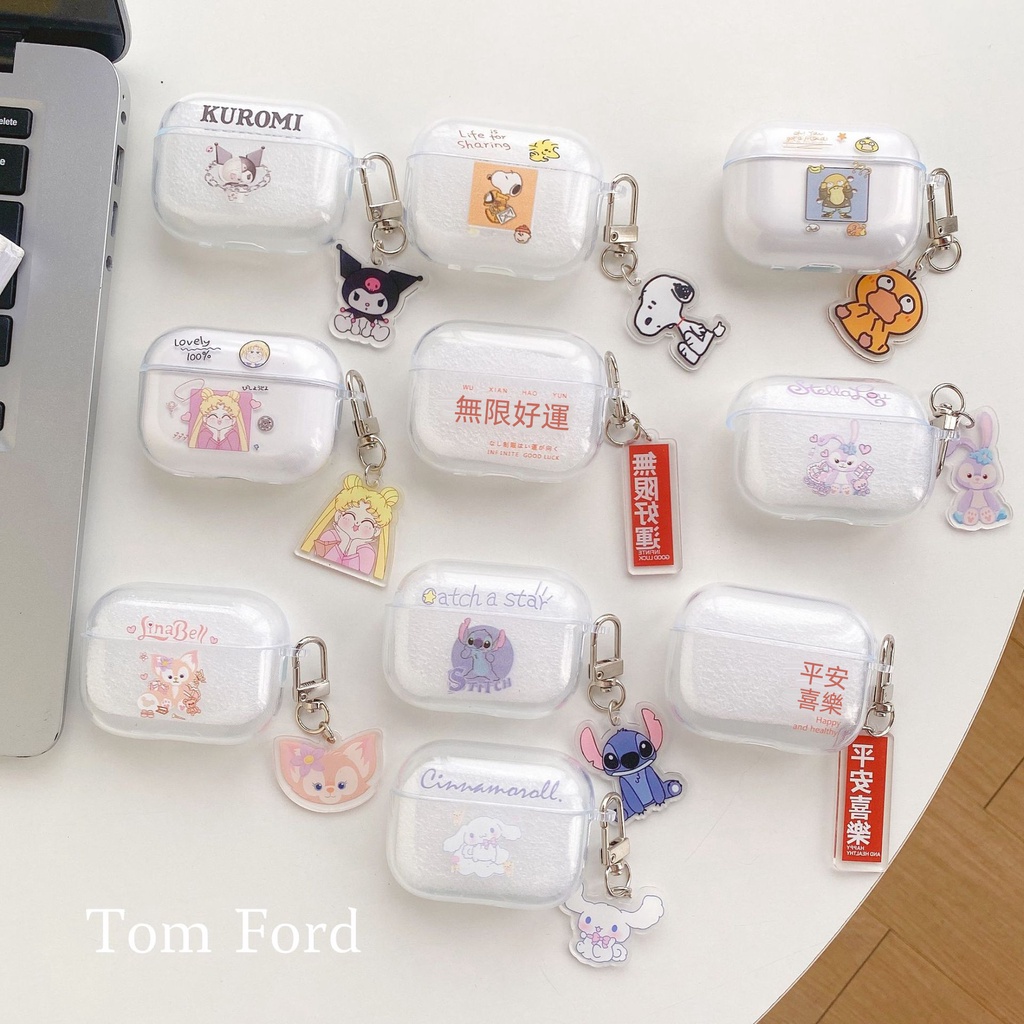 Casing Kartun Lucu Kompatibel Untuk Airpods Pro 2 Case Compatible Untuk Airpods Pro2 Bluetooth TPU Transparan Pelindung shell